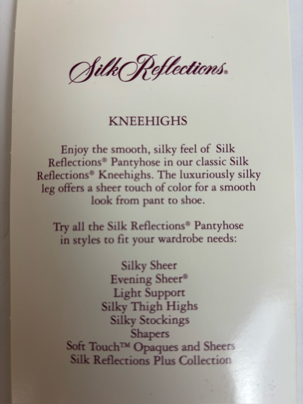 Hanes Silk Reflections Knee Highs Toeless Beyond Buff Sandalfoot Navy Bundle NOS - Picture 4 of 9